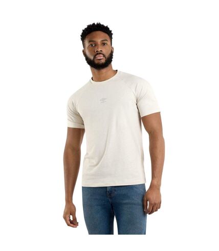 Umbro Mens Layered Box Logo T-Shirt (White Sand) - UTUO2106