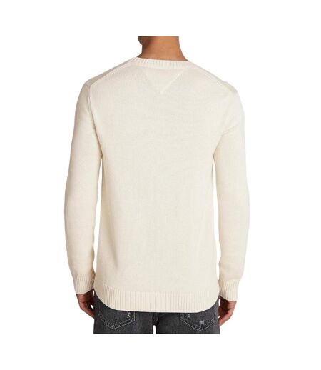 Pull beige homme tommy hilfiger slim essntls - l