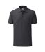 Polo Manches Courtes Homme Gris Foncé Chiné Fruit Of The Loom-1