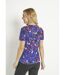 T-shirt col V manches courtes motif léopard-2