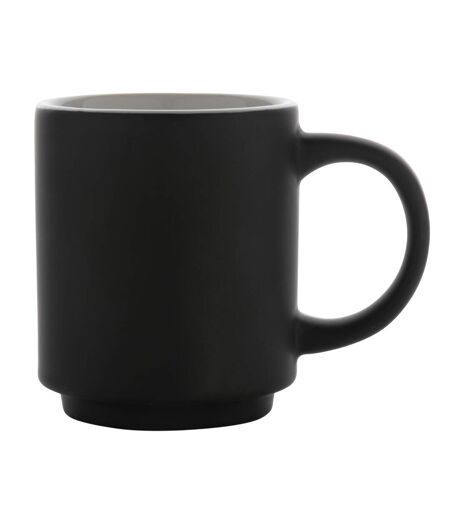 Stackable ceramic 180ml mug one size black/white XD Collection