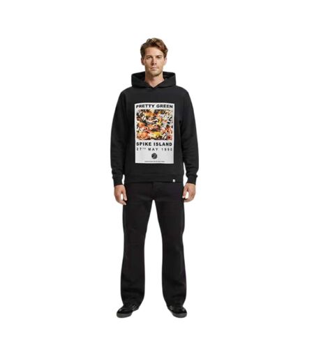 Sweat À Capuche Motif/style Imprimé Graphique Spike Island Homme Noir Pretty Green