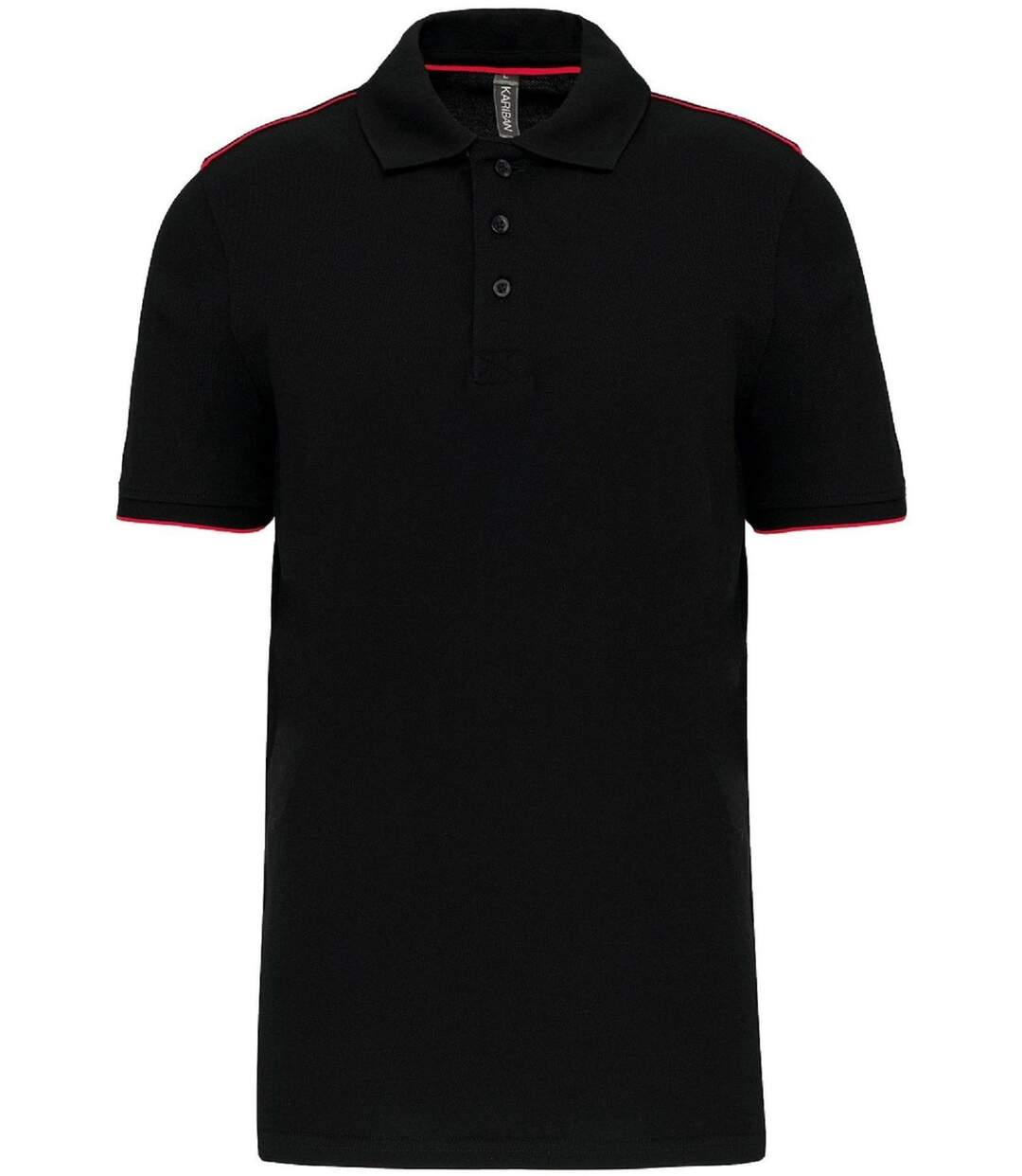 Polo professionnel DayToDay pour homme - WK270 - noir et rouge