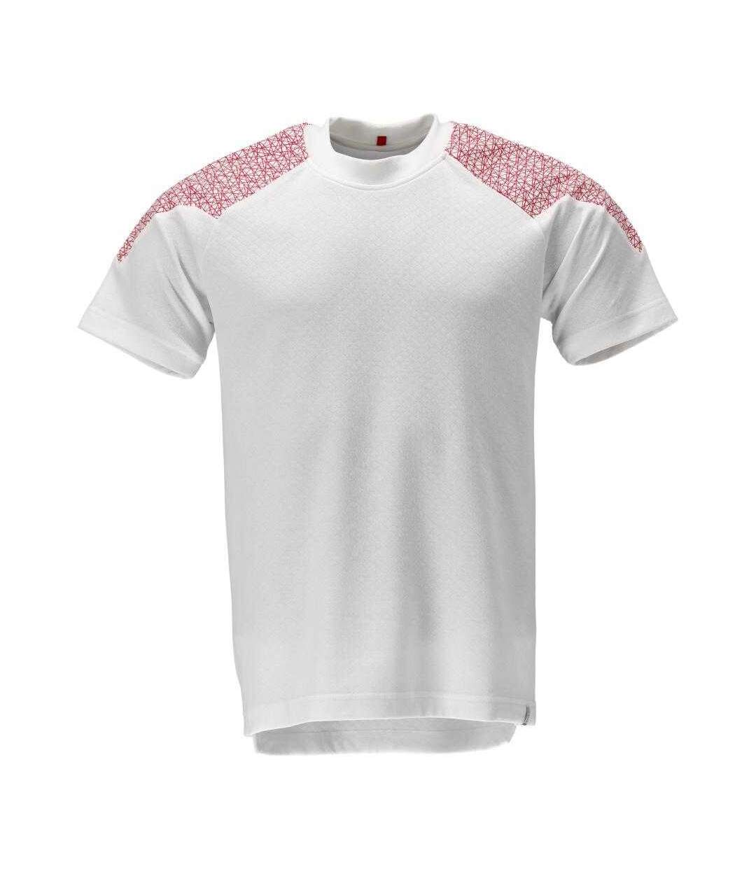 Mens Food & Care Short-sleeved T-shirt White Traffic Red Mascot-1