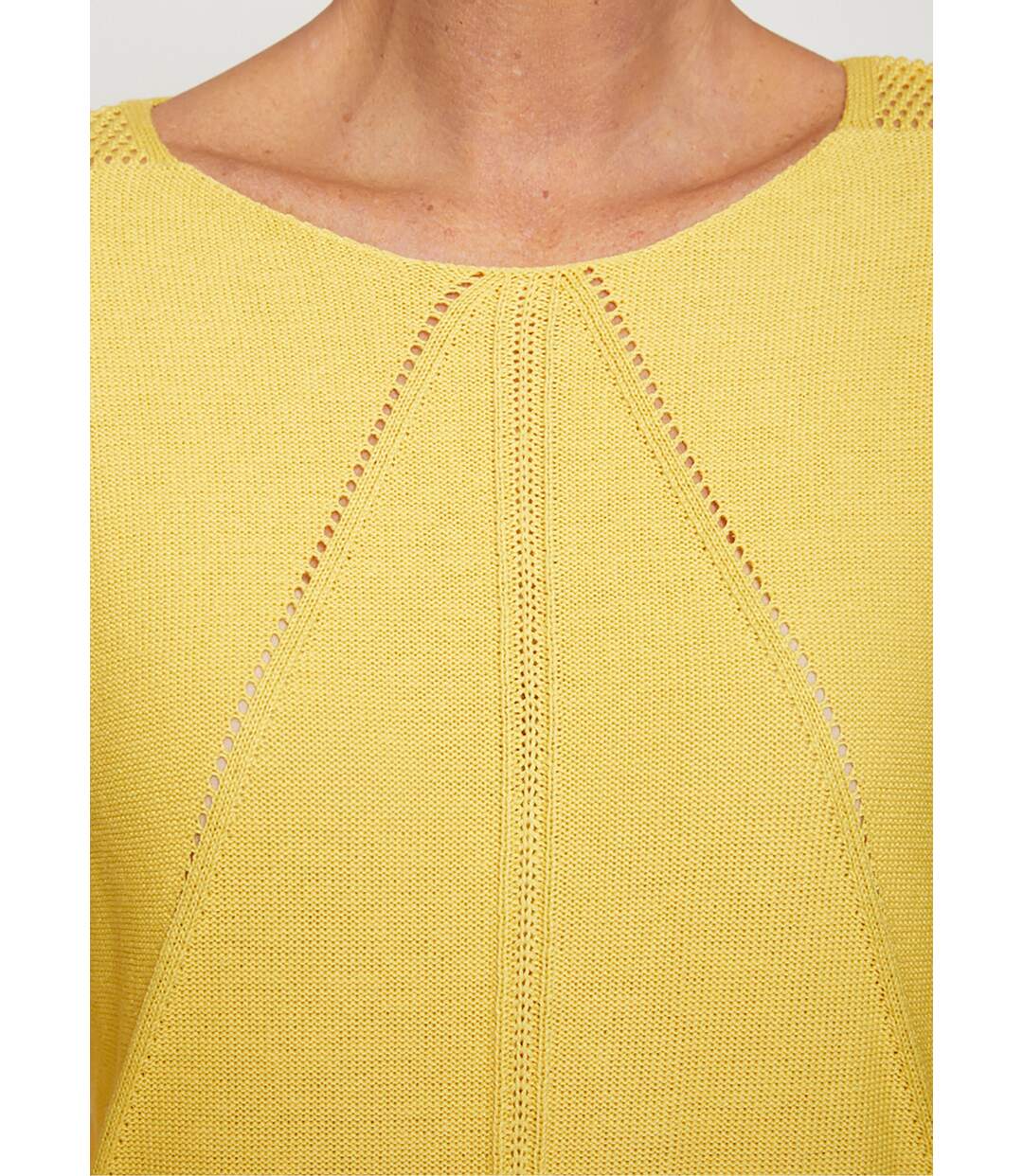 Pull en maille ajourée, manches 3/4-5
