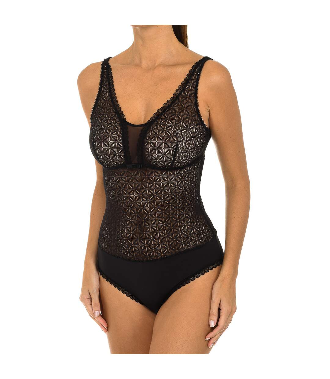 Daily Glam Body tendance avec dentelle et bretelles D07M7 design élégant et féminin pour femme-2