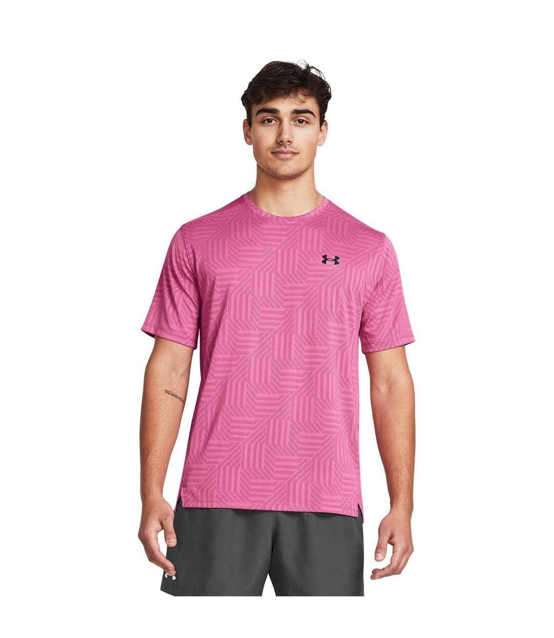 Mens Geotessa T-shirt Pink Under Armour-2
