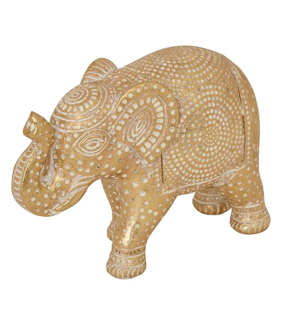 Statuette Éléphant en Résine Gajaj 11cm Doré-1