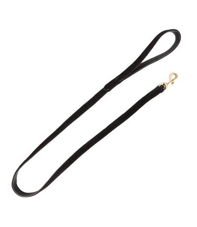 Noble suede dog lead 120cm black/gold Benji & Flo