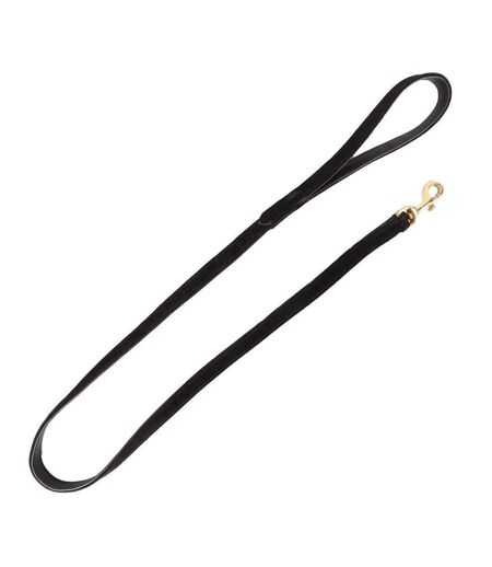 Noble suede dog lead 120cm black/gold Benji & Flo