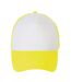 Casquette De Baseball Bubble Blanc Jaune Néon SOLS-1