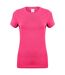Skinni Fit Womens/Ladies Feel Good Stretch Short Sleeve T-Shirt (Fuchsia) - UTRW4422