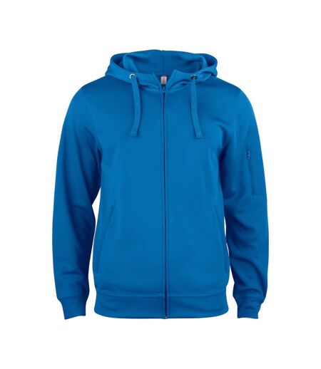 Mens Basic Active Full Zip Hoodie Royal Blue Clique