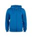 Mens Basic Active Full Zip Hoodie Royal Blue Clique-1
