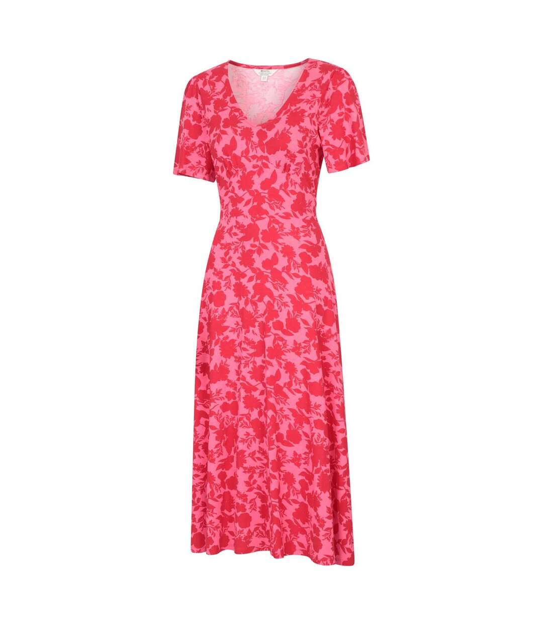 Womens/ladies Como Flowers Midi Dress Coral Mountain Warehouse-4