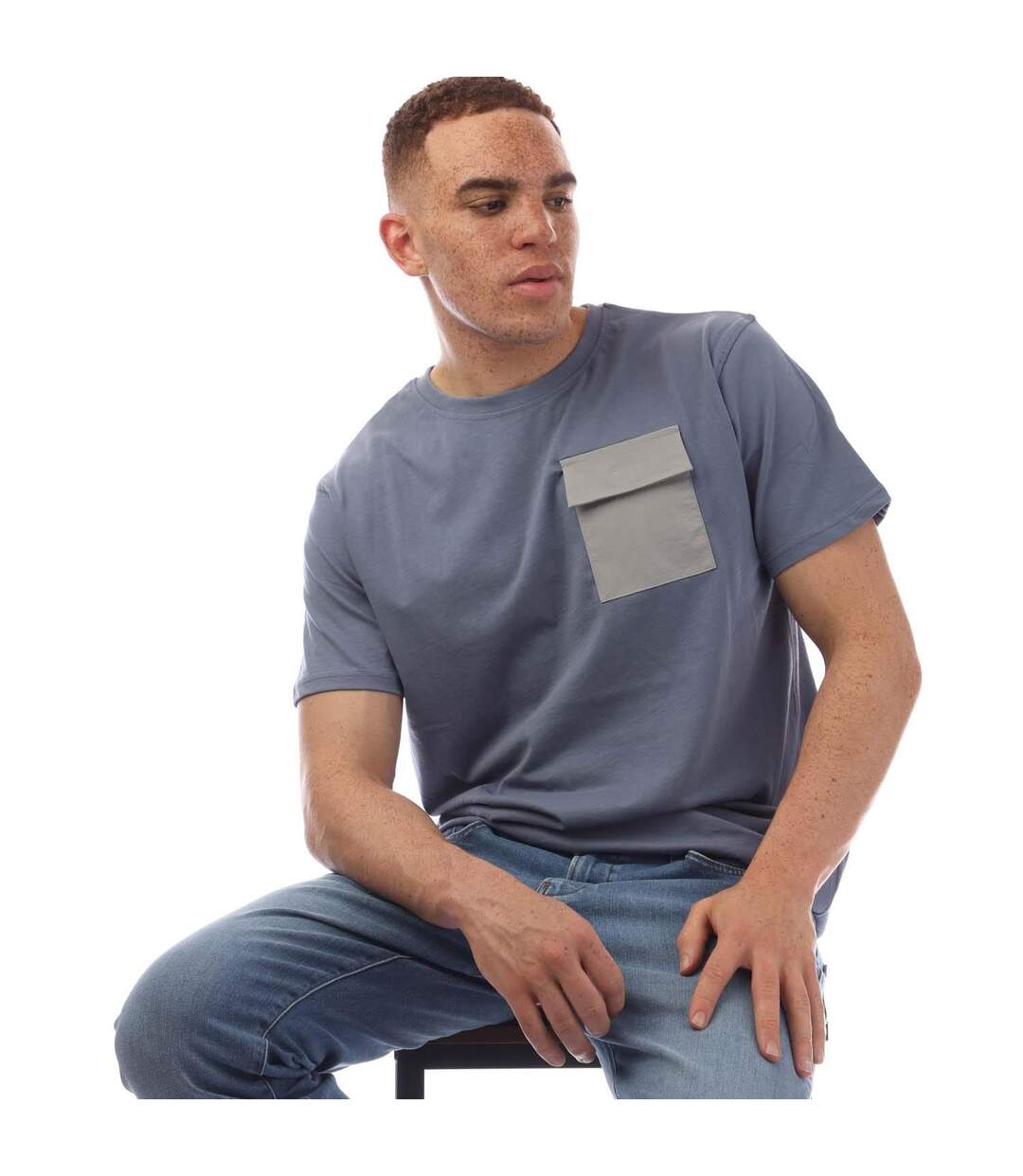 T-shirt Limatar Homme Bleu Duck And Cover-1