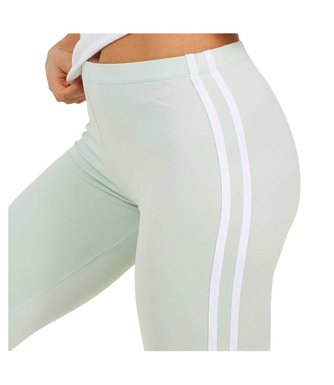 Legging Motif/style Rayure Latérale Femme Turquoise Pâle Blanc Brave Soul-4