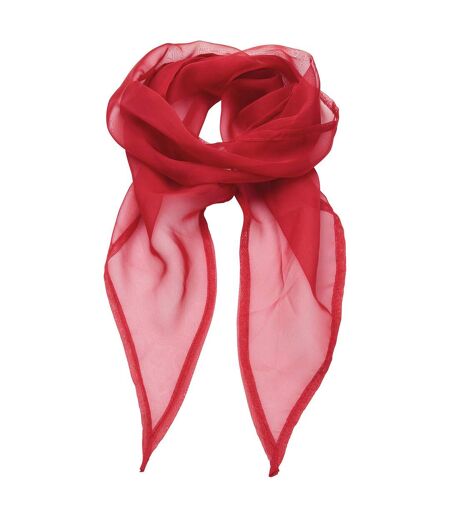 Premier Unisex Adult Colours Chiffon Scarf (Red) (One Size) - UTPC7032