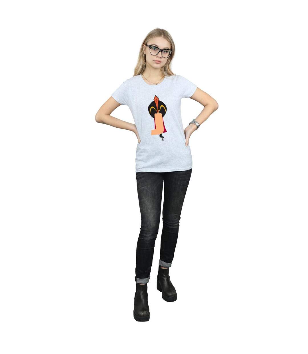 Disney - T-shirt ALPHABET J IS FOR JAFAR - Femme (Gris chiné) - UTBI14979-4