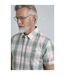 Mens judd checked organic cotton short-sleeved shirt viridis Weird Fish-4