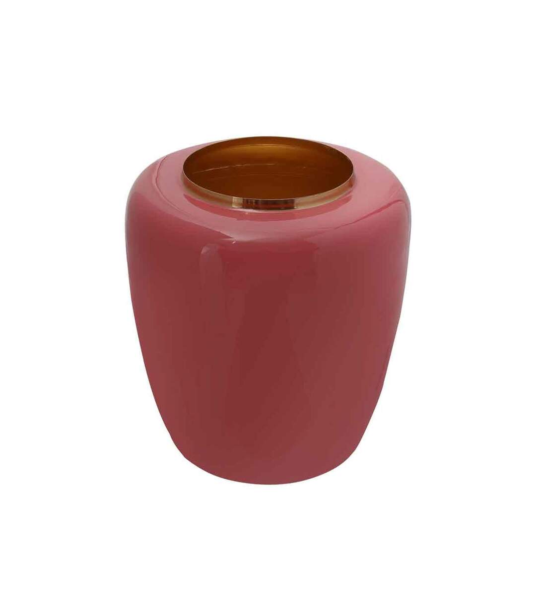 Vase Design en Métal Artisse 36cm Corail & Or-2