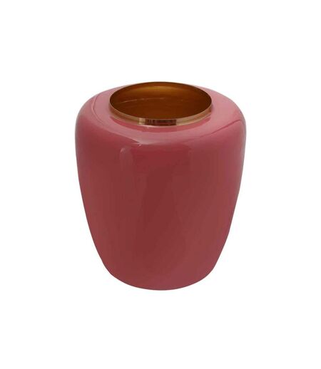 Vase Design en Métal Artisse 36cm Corail & Or
