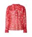 Blouse Manches Longues Motif/style Floral Alesndra Femme Rouge French Connection-2