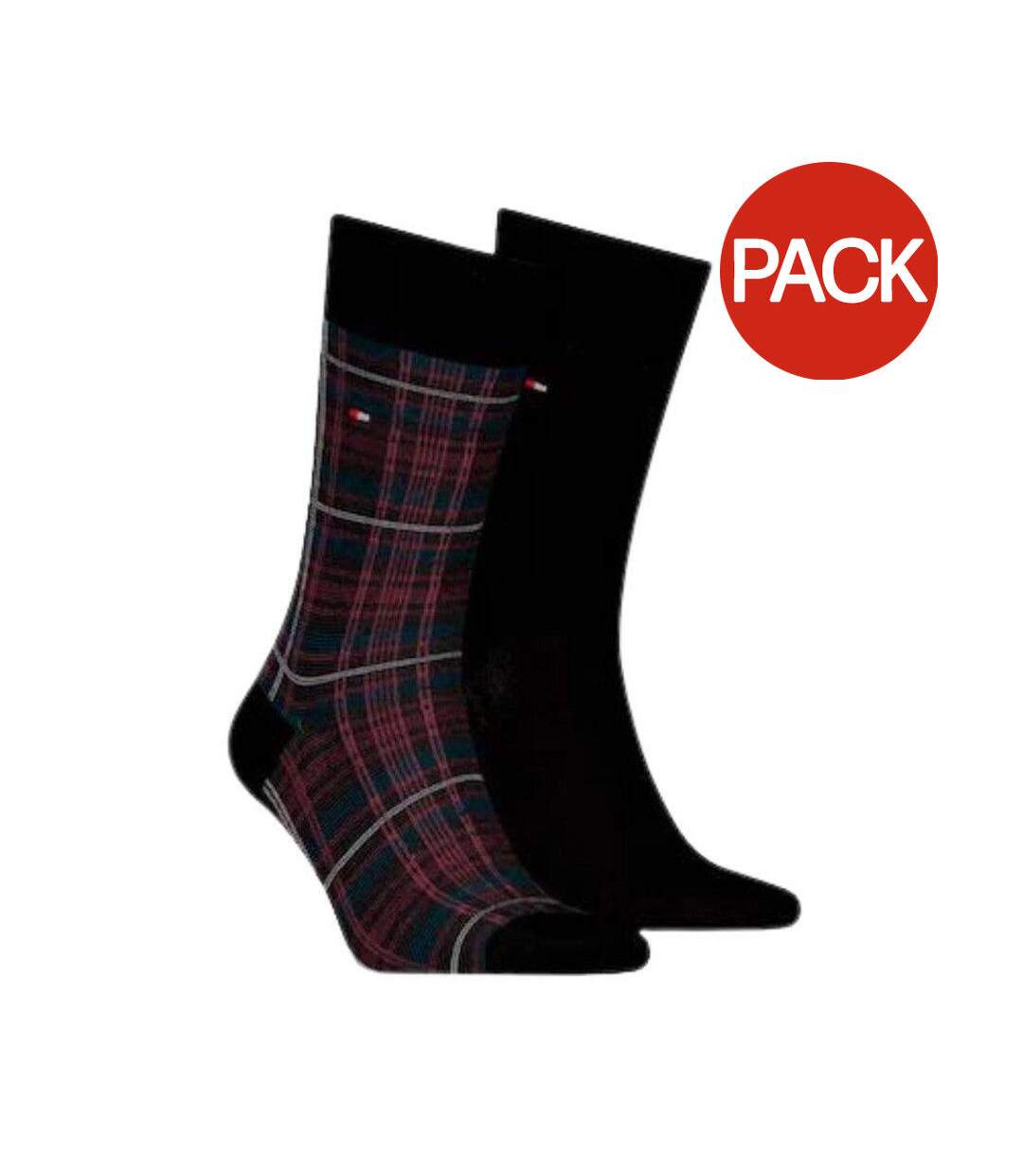 Chaussettes Motif/style À Motifs Homme Noir Rouge Tommy Hilfiger-1