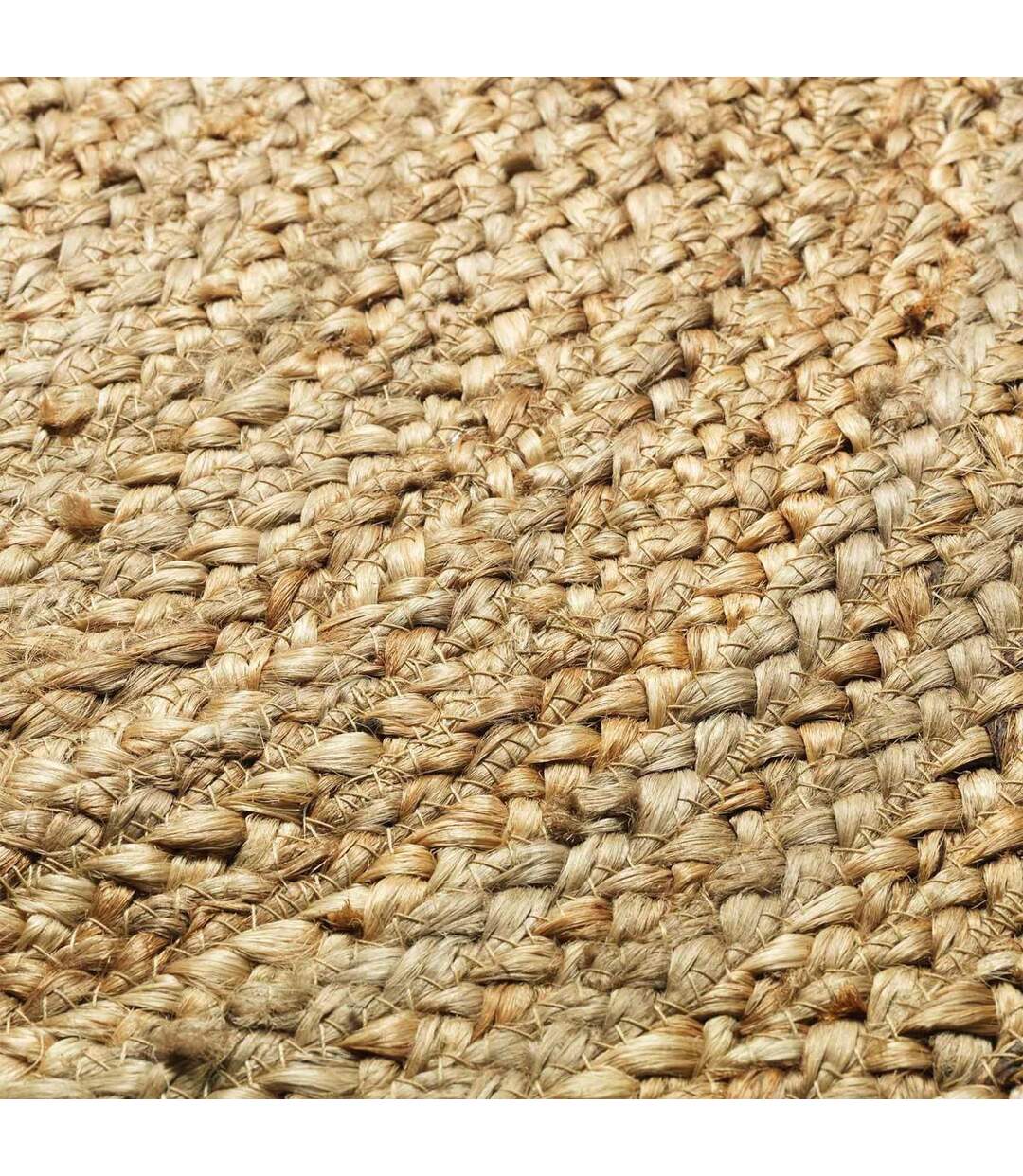 Tapis Rond Déco en Jute Shira 120cm Noir-3
