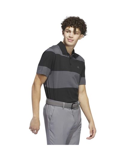 Polo homme noir / gris Adidas