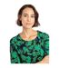 Womens/ladies Shafika Printed Jersey Midi Dress Night Blue Weird Fish-4