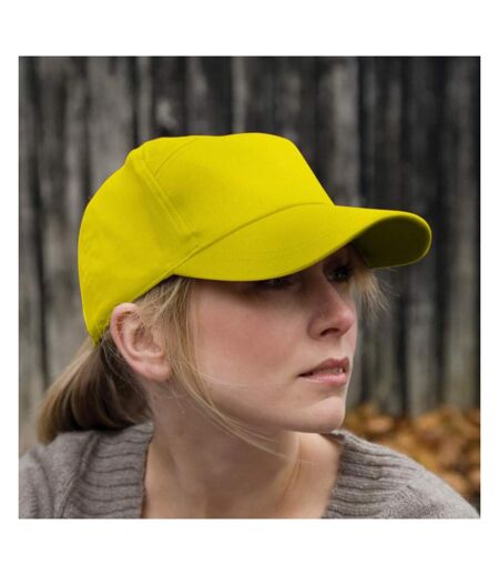 Casquette Unie À Sept Panneaux Mixte Jaune Result