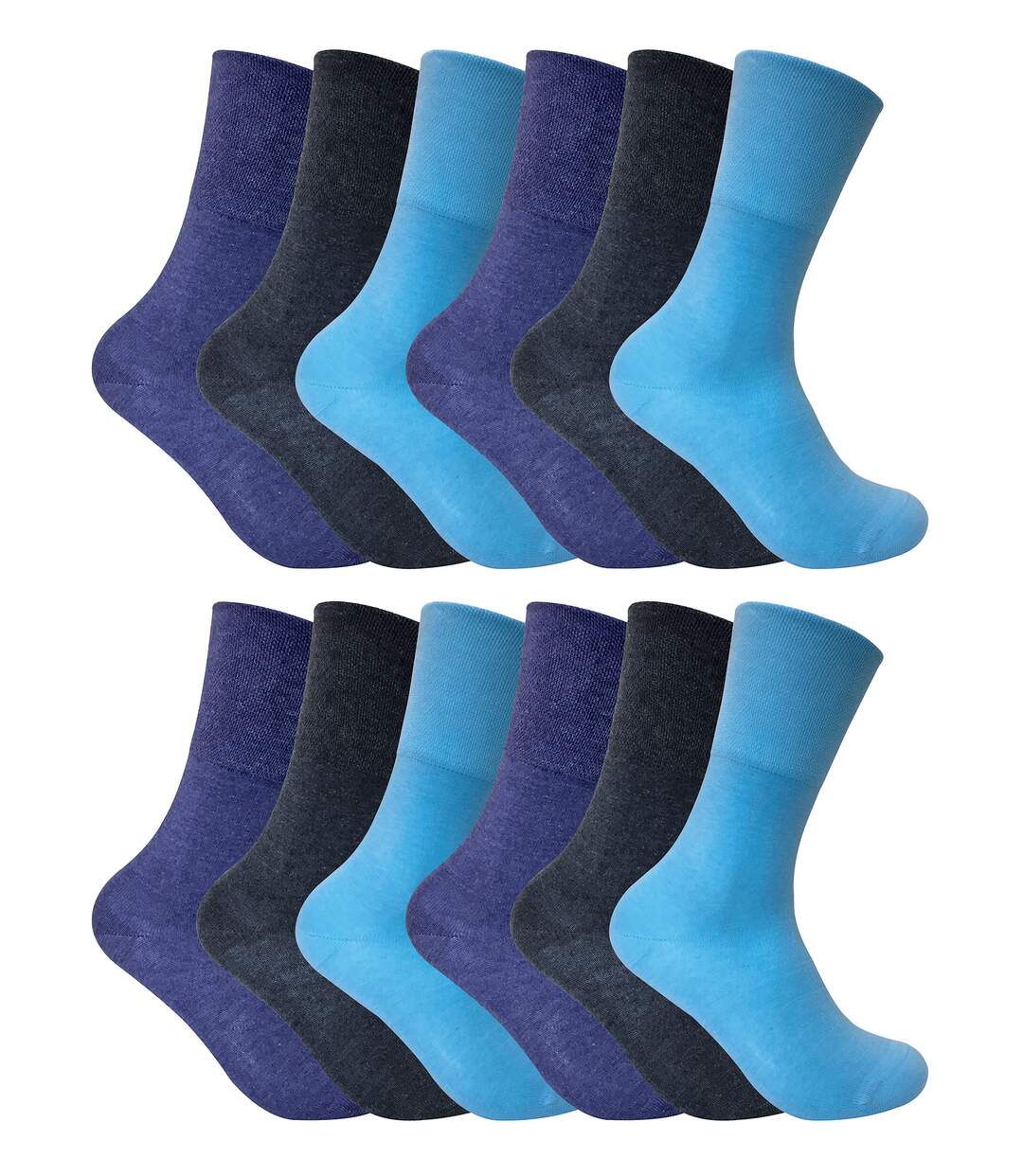 Sock Snob - 12 Paires Chaussettes Femme Diabetiques Sans Elastique Hiver