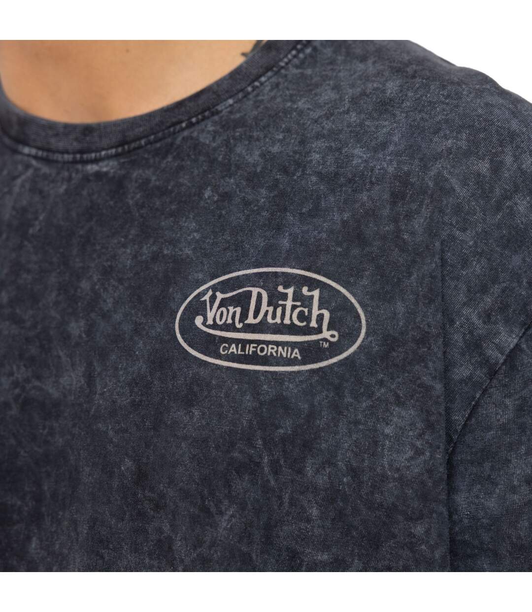 T-shirt homme col rond relax fit acid wash Pass Vondutch-2