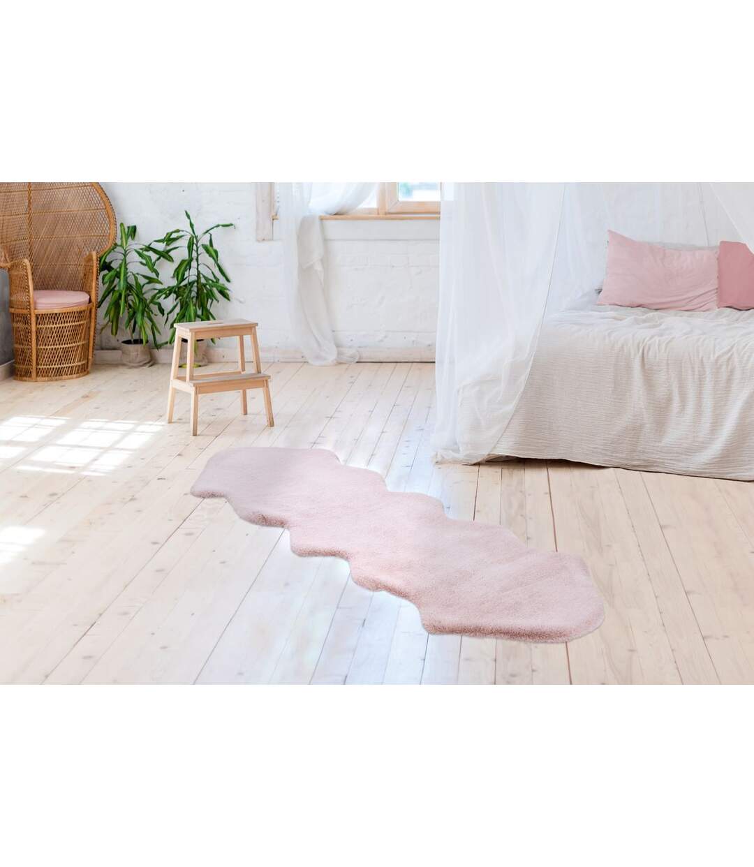 Tapis Déco Sheep 60x180cm Rose-2