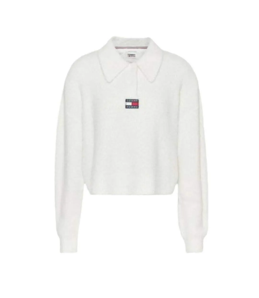 Sweat Motif/style Uni Femme Écru Tommy Jeans-1