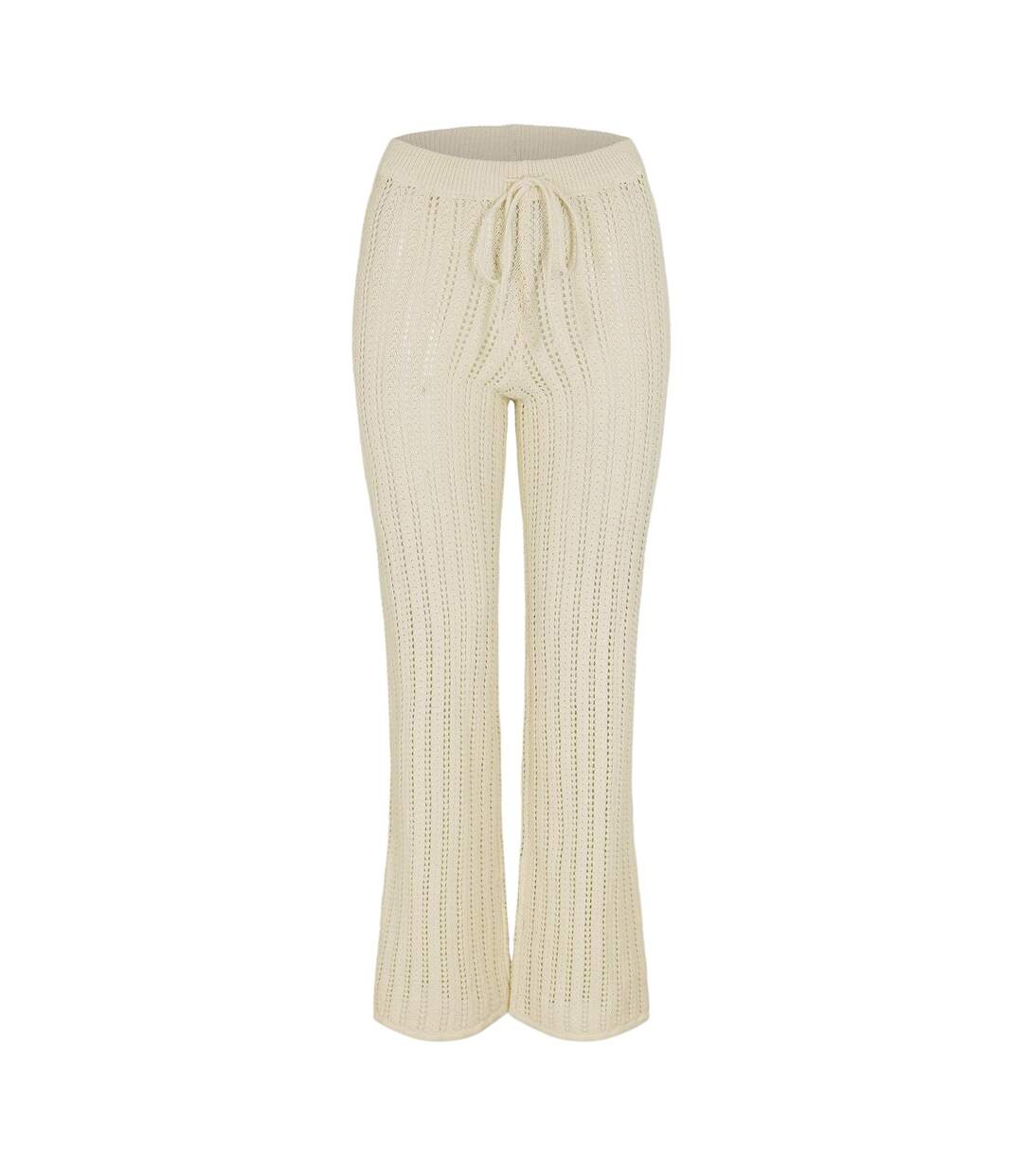 Bas De Pyjama Motif/style Côtelé Femme Beige Pâle Noisy May-1