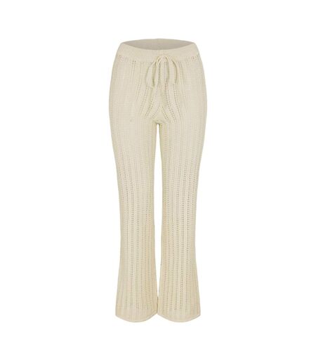 Bas De Pyjama Motif/style Côtelé Femme Beige Pâle Noisy May