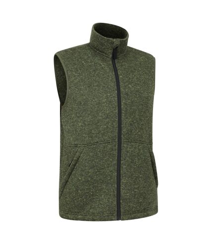 Mens idris fleece gilet khaki green Mountain Warehouse