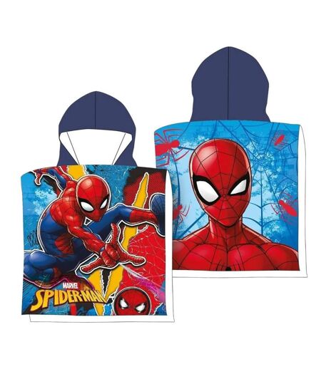 Poncho bleu/jaune sport zone spiderman