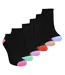 6 Pack Ladies Bamboo Trainer Socks Soft Breathable Heel Toe Design-1