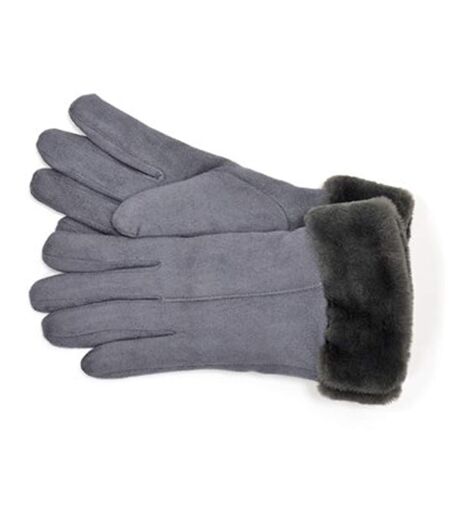 Foxbury Womens/Ladies Sherpa Lined Gloves (Grey) (M/L)