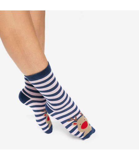 1 Pack Ladies Novelty Festive Christmas Bamboo Socks