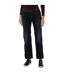 Women's long worn effect denim pants 6Y5J11-5D2UZ