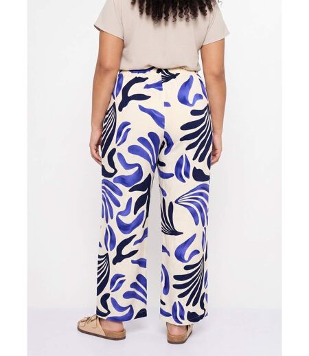 Pantalon large imprimé abstrait