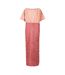 Robe Longue Asymétrique À Manches Bouffantes Et Motif Géométrique Femme Rose Never Fully Dressed-2
