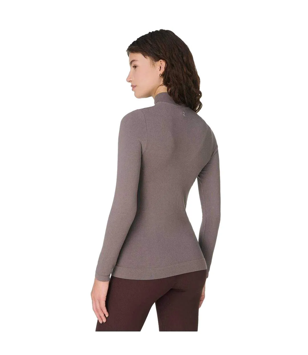 Haut De Survêtement Motif/style Côtelé Femme Marron Sweaty Betty-3
