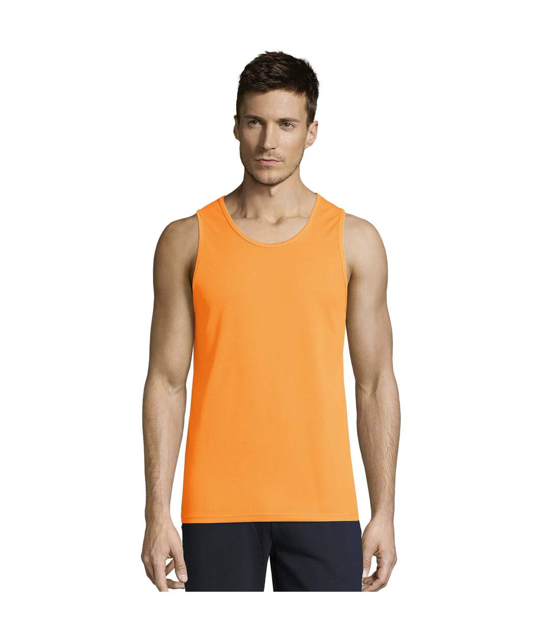 Débardeur Sporty Homme Orange Néon SOLS-2