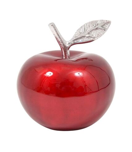 Statuette pomme rouge en aluminium Claire 13 cm