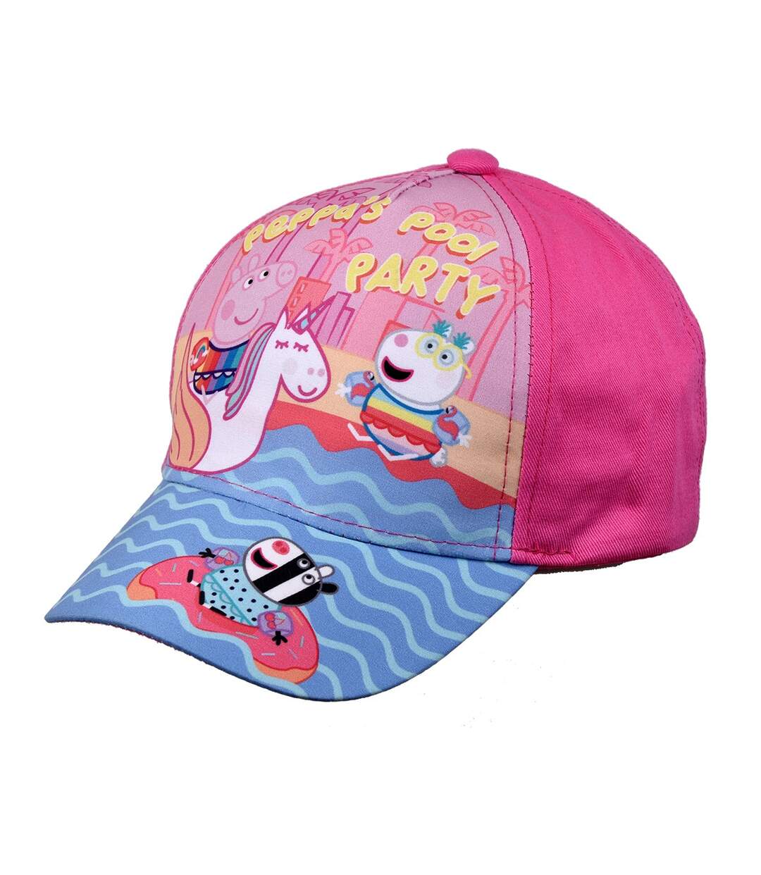 Casquette enfant MULTILICENCE: Pat Patrouille, Mickey, La reine des neiges, Marvel, Avengers.... Et4190 Peppa Pig Rose-1